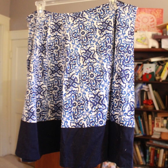 Milly Design Nation Geometric Floral Pleated Skirt - Picture 2 of 5